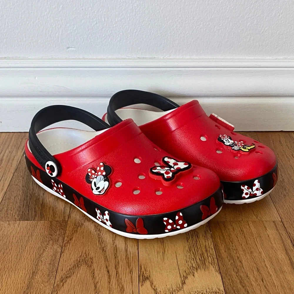 Crocs Minnie Mouse Red Girls Size 12 - Picture 1 of 3